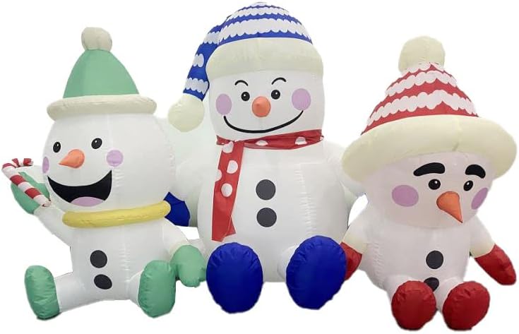 мусон [Детски снежни човеци] Надуваеми Коледни Празнични Украси за Двора на Открито с Led Фенери Голямо Украса