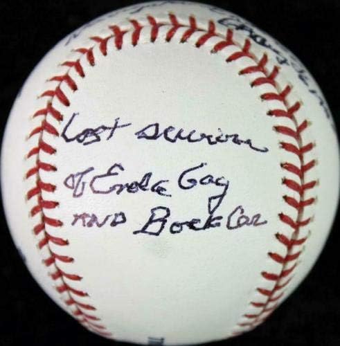 Теодор Ван Кърк - Навигатор Enola Gay Crew С Автограф OML Baseball JSA I30597 - Бейзболни топки с автографи