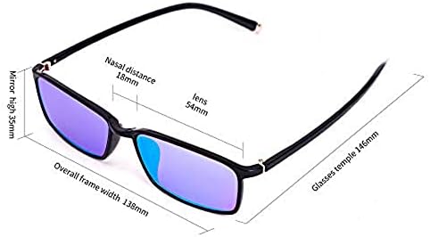 Очила за далтонизъм ZIIZZ с двойно покритие за мъже и жени с червено-зелената слепота, може да блокира синя светлина