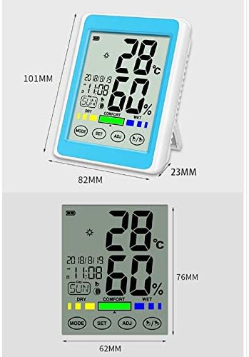 WODMB Дигитален Термометър-Влагомер, Сензорен екран, Точен Дигитален Дисплей, монтиран на стената Домакински Термометър за стая