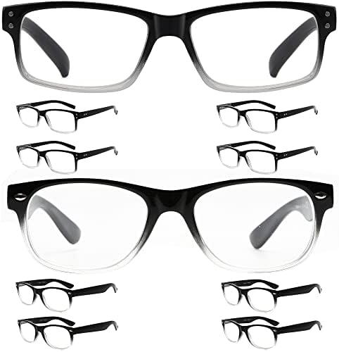 Eyekepper Спестете 10% на 5 опаковки класически очила за четене и 5 опаковки пури в ограничени бройки ридеров Black-clear + 1,25