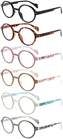 Kerecsen 6 Опаковане. Очила за Четене За Жени, Мъже, Блокиране на Синя Светлина, Модерни Дамски Очила за Четене с Пружинным тръба