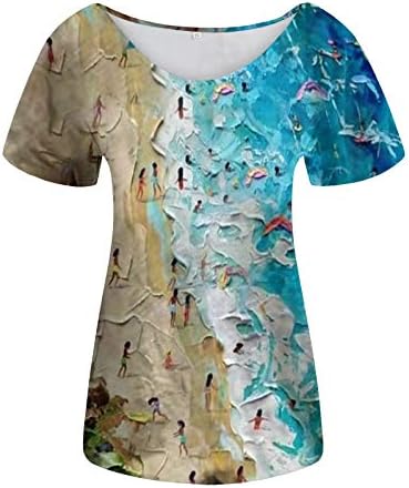 Дамски Обемна Тениска Размер на Плюс с V-образно деколте, Дамски Потници, тениски с принтом, Блуза с дълъг ръкав, Дамски Блуза, Риза