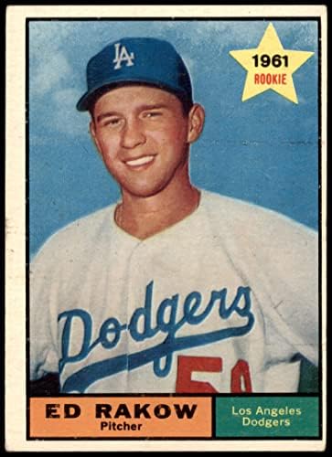 1961 Topps 147 Ед Рак, Лос Анджелис Доджърс (Бейзбол карта) VG/БИВШ Доджърс