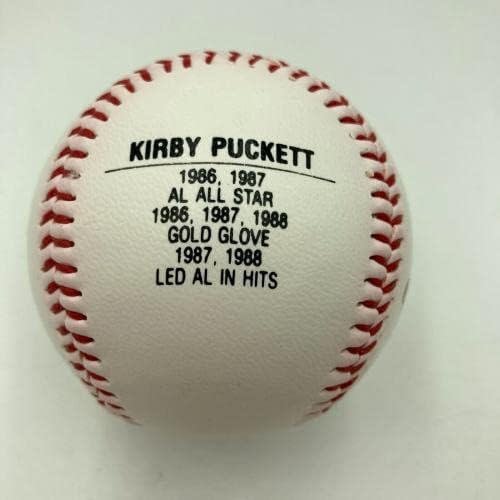 Кърби Пакетт Подписа Ретро Играта топката Със Снимка на PSA DNA COA - Бейзболни Топки С Автографи