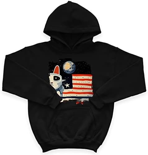 Детска hoody с качулка от порести руно Space Cat - USA Kids' Hoodie - Детска hoody Patriot