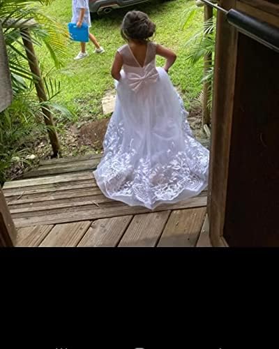 Елегантна Рокля ABAO SISTER с Цветя Модел за Момичета на Сватба, Детски Дантелени Бални Рокли Без Ръкави, Празнични Рокли