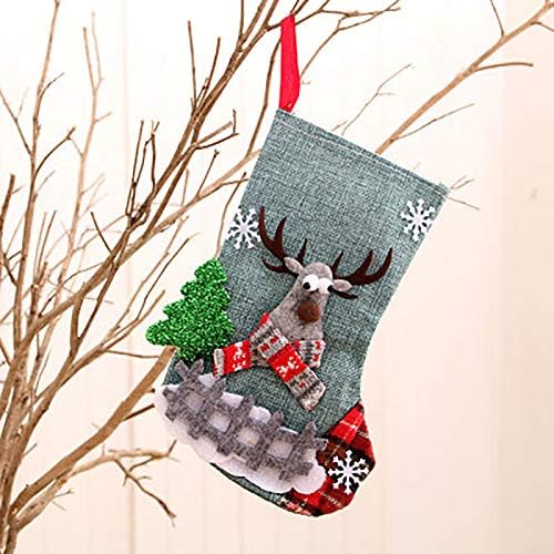 Коледна Украса Творчески Край Плюшени Чорапи Подарък Пакет Коледни Чорапи Хартиени Коледни Украси Реколта