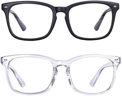 WISTON Blue Light Blocking Glasses, 2 опаковки, Очила за четене на компютър/Игри/телевизор/ Телефон, за Жени и за Мъже, Защита от