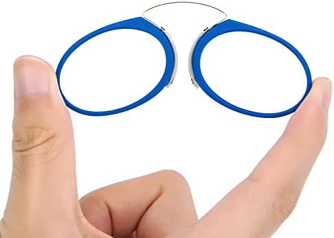 DXYXYO Мини безрукавные очила за четене с клипсой на носа-за мъже и жени, 2 пакета фини компактни ридеров с малък преносим калъф