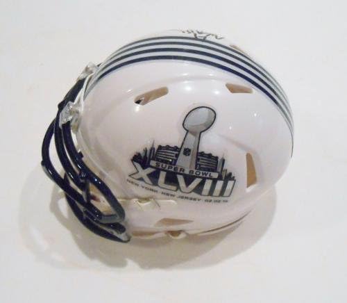Мини-Каска Super Bowl 48 с автограф Кейвона Уэбстера с / COA XLVIII Broncos 1 - Мини-Каски NFL с автограф