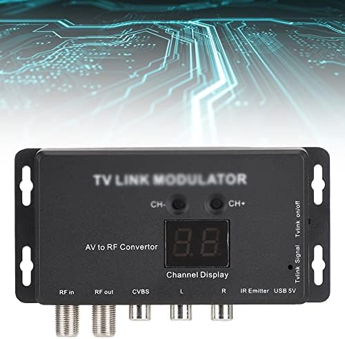 ZLXDP UHF TV Link Модулатор на AV-Радиочестотни Конвертор IR удължител с 21-канальным дисплей PAL/NTSC Допълнително Пластмаса