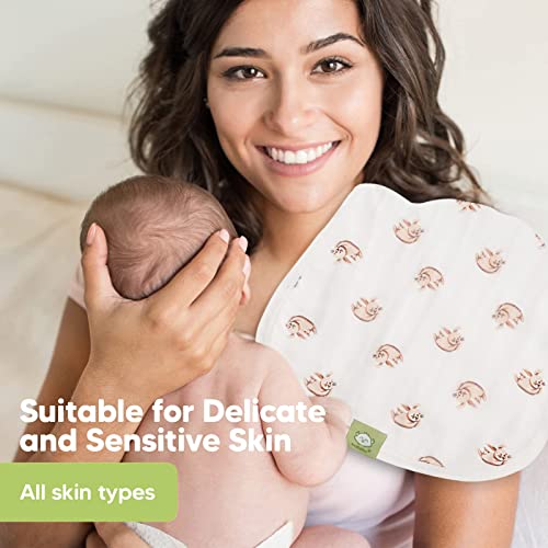 Комплект от 5 опаковки муслиновых бебешки кърпички от оригване и органични детски нагрудников за момчета и момичета - Органична