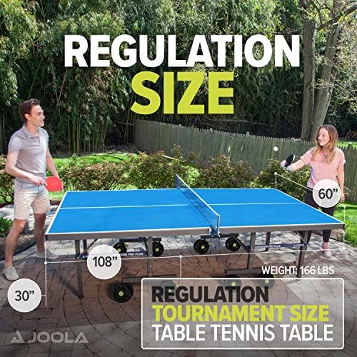 JOOLA NOVA - Уличен маса за тенис на маса с водоустойчива мрежа - Бързо сглобяване - Влагозащитен Алуминиев композитен Уличен маса