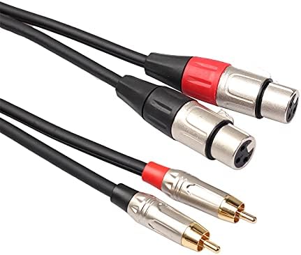 #QBRCDX аудио кабел 2 Щепсела RCA до 2 Кабелям усилвател XLR за Av-щепсела Dual XLR Dual RCA
