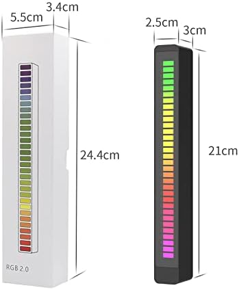RGB Подсветката на Ритъма управление на музиката, Цветни led Разсеяна светлина, 32-Битов Светлинен индикатор за нивото