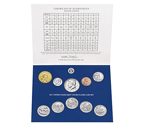 2017 Различни Марки на Монетния двор на Монетния двор на САЩ 2017 Набор от монетния двор на САЩ Запечатани 20 Монети Нов