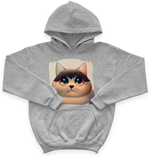 Детска hoody с качулка от порести руно с Анимационни котка - Аниме Kids' Hoodie - Графична hoody с качулка за деца