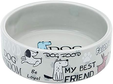 5-инчов керамична купа за кучета с анимационни модел, скъпа, не жуется, безопасни за съдомиялна машина и микровълнова фурна