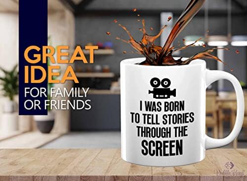 Кафеена чаша режисьора 11 грама Бял - да разказваме истории чрез екран Подаръци на режисьора Изсечен Обектива на Камерата Подпори Режисьор