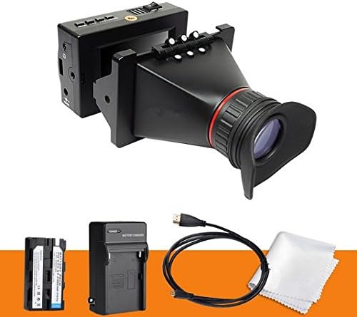 GOWE 3,5 Визьор SDI Е-LCD-Рефлексен Фотоапарат на Визьора + Батерия + Зарядно Устройство за BMCC BMPCC BMPCC Cinema Broadcasting