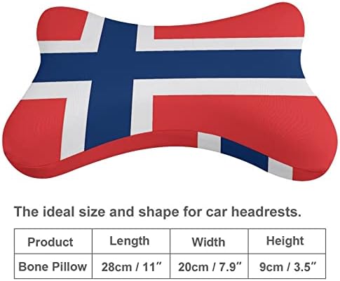Флаг на Норвегия 2 бр. Автомобилни Възглавница за шията Дишаща Автоматична Възглавница За главата с останалите Удобна Възглавница За столчето