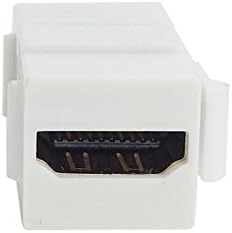 Бял Цвят Конектор HDMI 1.4 Snap-in Female-Female F/F Keystone Jack Интерфейсен Адаптер за Електрически панел