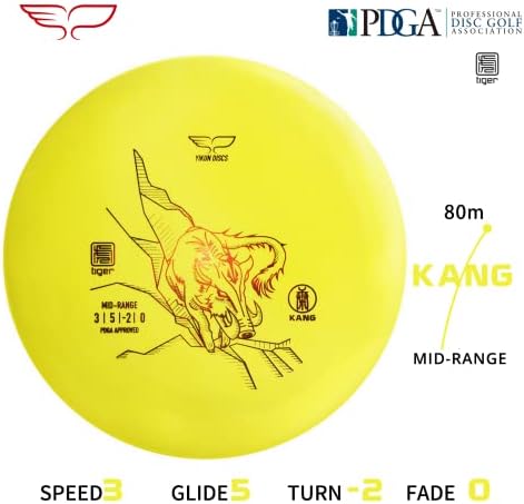 Yikun Disc Golf Mid-Range Professional, одобрени PDGA Стабилни джанти за голф среден обсег на 165-175 г, универсален диск за голф,