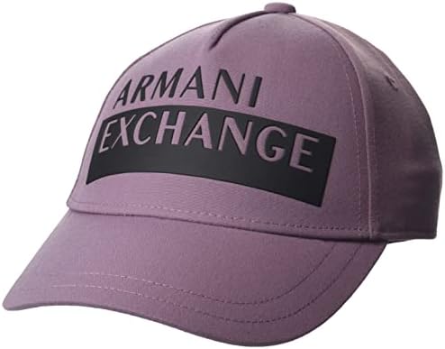 Мъжка бейзболна шапка с контрастиращи с логото на A|X ARMANI EXCHANGE от изкуствена кожа