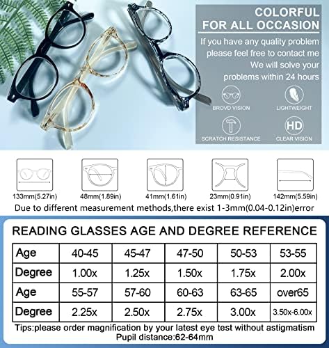 Очила за четене OCCI CHIARI За Жени, Силни Очила за четене 1.0 1.25 1.5 1.75 2.0 2.25 2.5 2.75 3.0 4.0 5.0 6.0