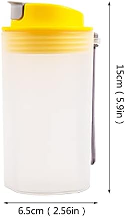 GILIGEGE 350 ml И Пластмасова Чаша, Шейкър за протеинового прах, Чаша за Млечен Шейк, Спортна Чаша за Фитнес, Комплект от чаши за вода (бял,