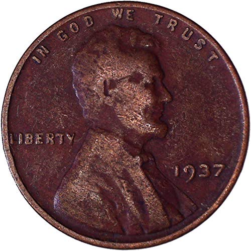 1937 Линкълн пшеничен цент 1C много добър