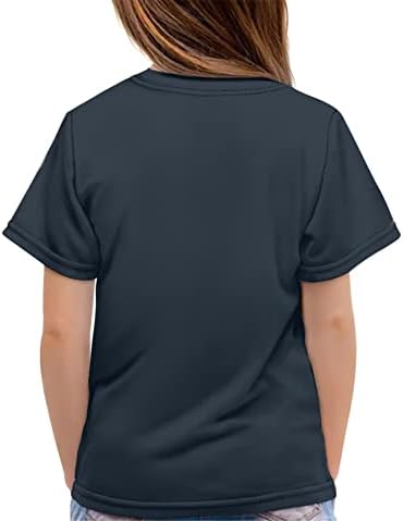Стилна Тениска За Момчета и Момичета, Летни Тениски С Къси ръкави, Подплатени Тениски с кръгло деколте, Ежедневни Връхни Дрехи, в Размер