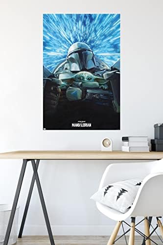 Международни тенденции Междузвездни войни: Мандалорец, 3 сезон - Плакат на стената със скоростта на светлината, 22,375 x 34, premium версия без рамка