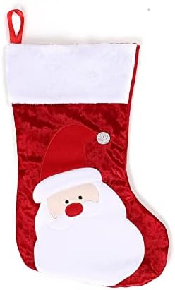 Коледен Отглеждане KAIWU, Коледни Чорапи, Окачени Чорапи, Големи Бижута, Чулочный Герой за Коледното Семейния Коледно парти (Цвят: Снежен