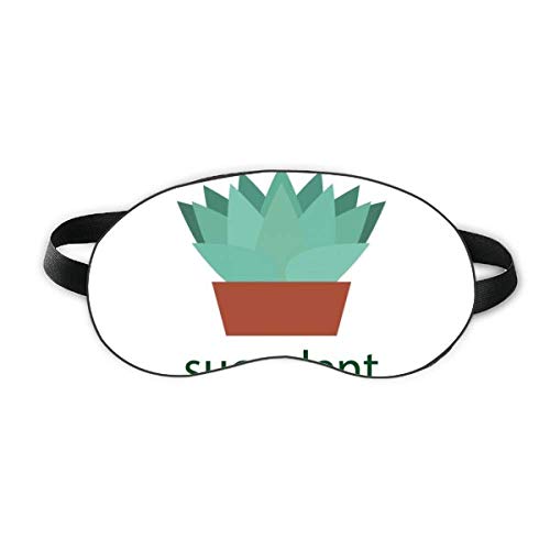 Кактусовое Зелено Растение В саксия Сукуленти Sleep Eye Shield Мека Нощна Превръзка На Очите на Сивата чанта за Носене
