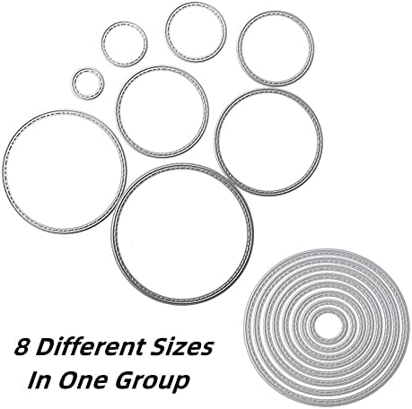 Вырубные печати бисквитка катер Метални форми за шаблони, YIFARUBE 3 Различни форми высечек (правоъгълник, кръг и елипса) Инструменти за