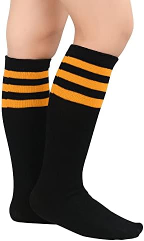 Durio Детски Футболни Чорапи-Меки Памучни Футболни Чорапи за Деца за Момичета и Момчета До Коляното Спортни Чорапи-Тръба