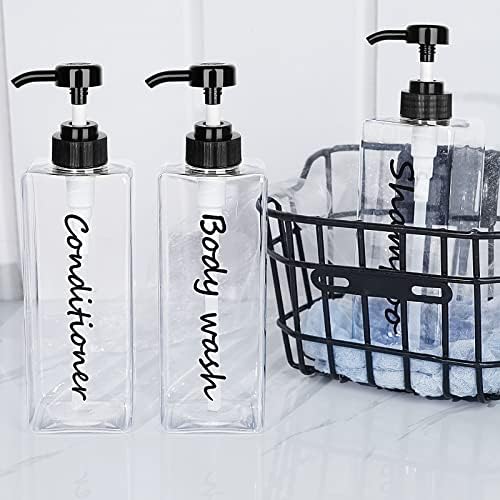 Опаковка шампоан - Бутилки за шампоан и балсам за еднократна употреба (прозрачни, определени от 3, 27 унции) - Модерни, бутилки
