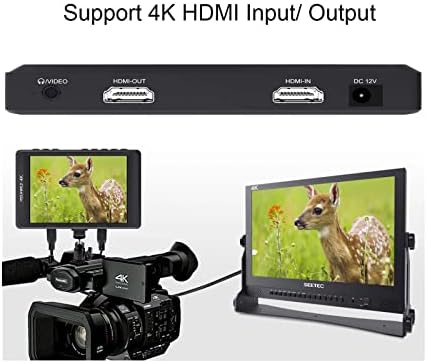4,5 Монитор с разделителна способност от 4k камера, Област видеомонитор IPS HD с вход и изход HDMI -FEELWORLD FW450
