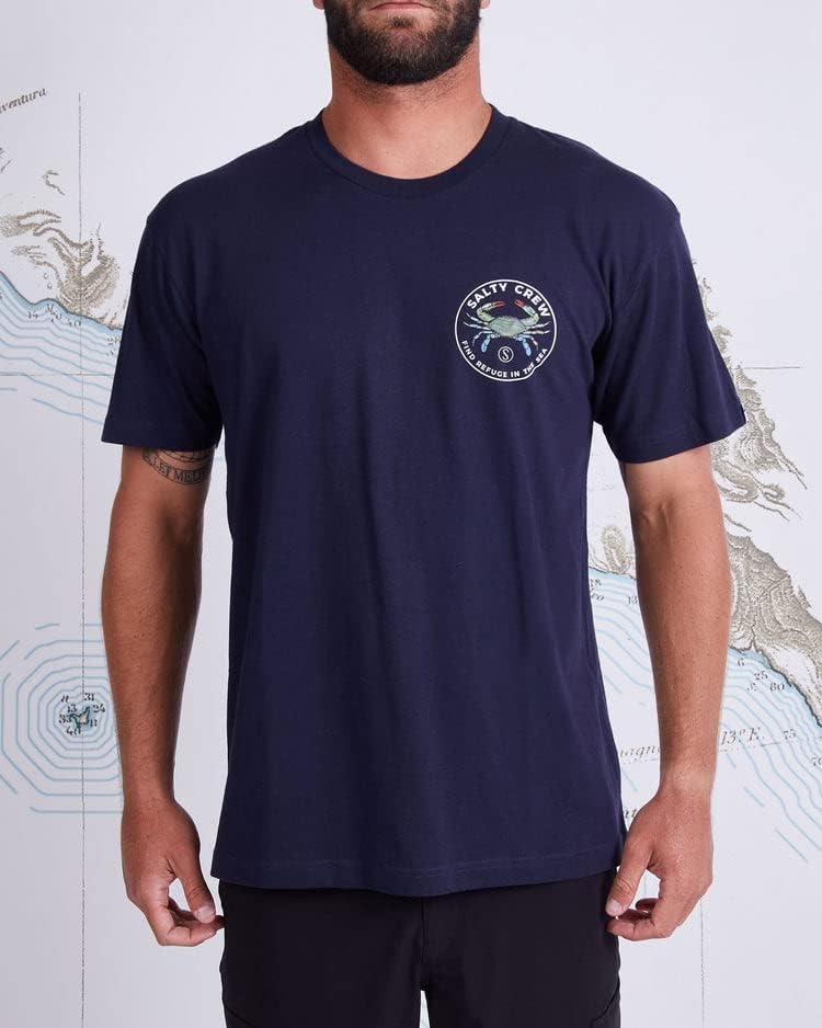 Тениска Salty Crew Blue Crabber Премиум-клас с къс ръкав