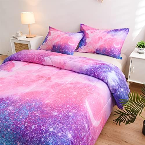 Комплекти Спално бельо A Nice Night Galaxy, Космическото Одеяло с 3D Принтом, Космически Комплект, Одеяла, Двоен Размер,