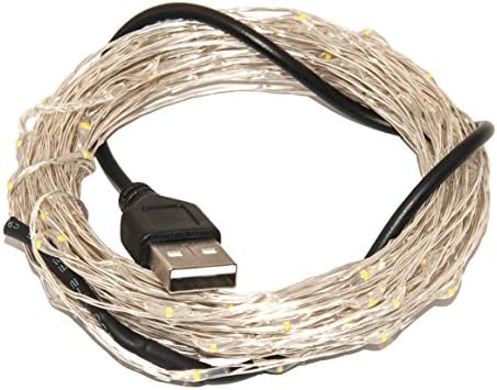 Karlling USB Plug-in led Гирлянди, 2 опаковки по 50 led Лампи, 16 Фута Сребърна Тел, Водоустойчив Междузвездни Гирлянди за Спални, Тераса,