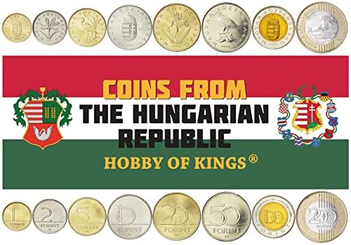 9 Монети от Унгария | Колекция унгарски монети 2 5 10 20 50 Пълнител 1 2 5 10 Форинтов | В обращение 1967-1981 | Лайош Кошут | Dove |