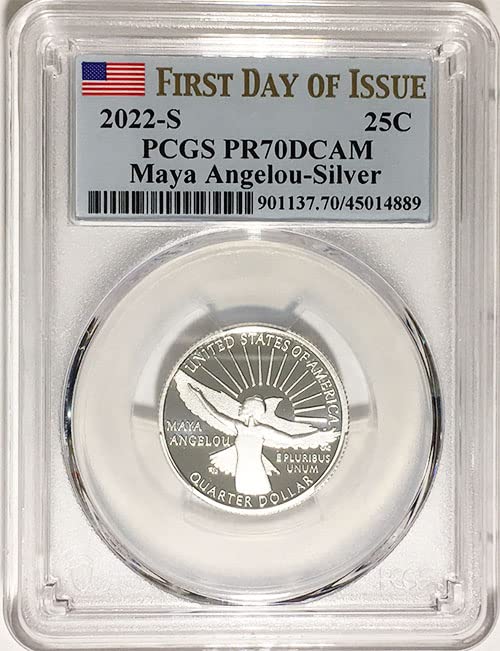 Носителка на сребърен медал от 2022 г. Американската дамски Четвъртфиналите Мая Angelou Четвъртфиналите PR 70 DCAM Първия ден на