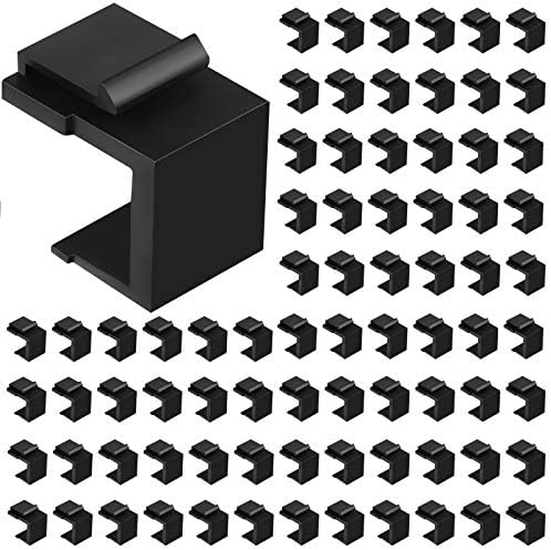 80 Броя Празни кутии Keystone Джак за Keystone Wallplate Празна части за електрически котлони (черен)