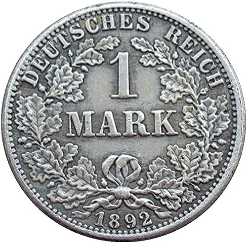 Германия 1 Марка 1892 Adefg 外 Чуждестранна Копие от Сребърни монети