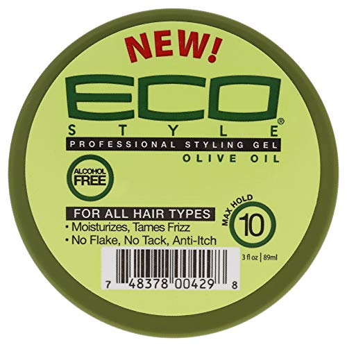 Eco Style Гел Ecoco с маслиново масло - Чист зехтин - Придава блясък и укрощает цъфтежите на косата - Безтегловен Стил - Подхранва