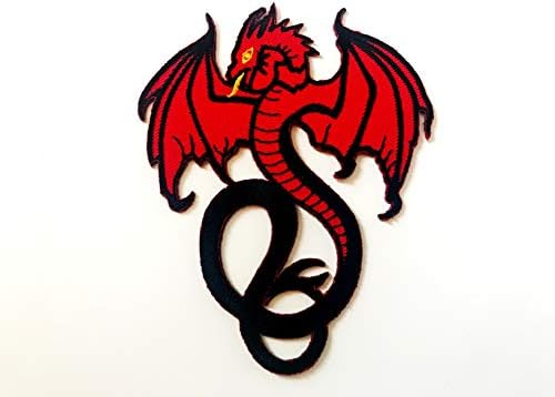 Ленти с логото на Колоездач TH Red Dragon Шият с Железни Вышитую Приложението Икона Нашивка с Надпис Дрехи Костюм