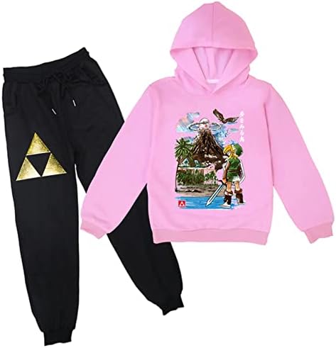 Narkoox / Комплекти спортни облекла от 2 теми за момчета и момичета, The Legend of Zelda, Hoody + Панталони за джогинг, Спортен костюм